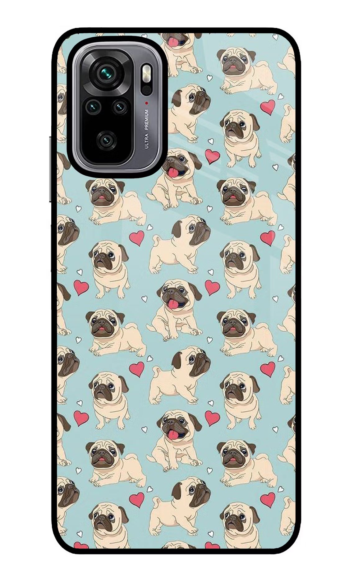 Pug Dog Redmi Note 10/10S Glass Case Back Cover by Casekaro