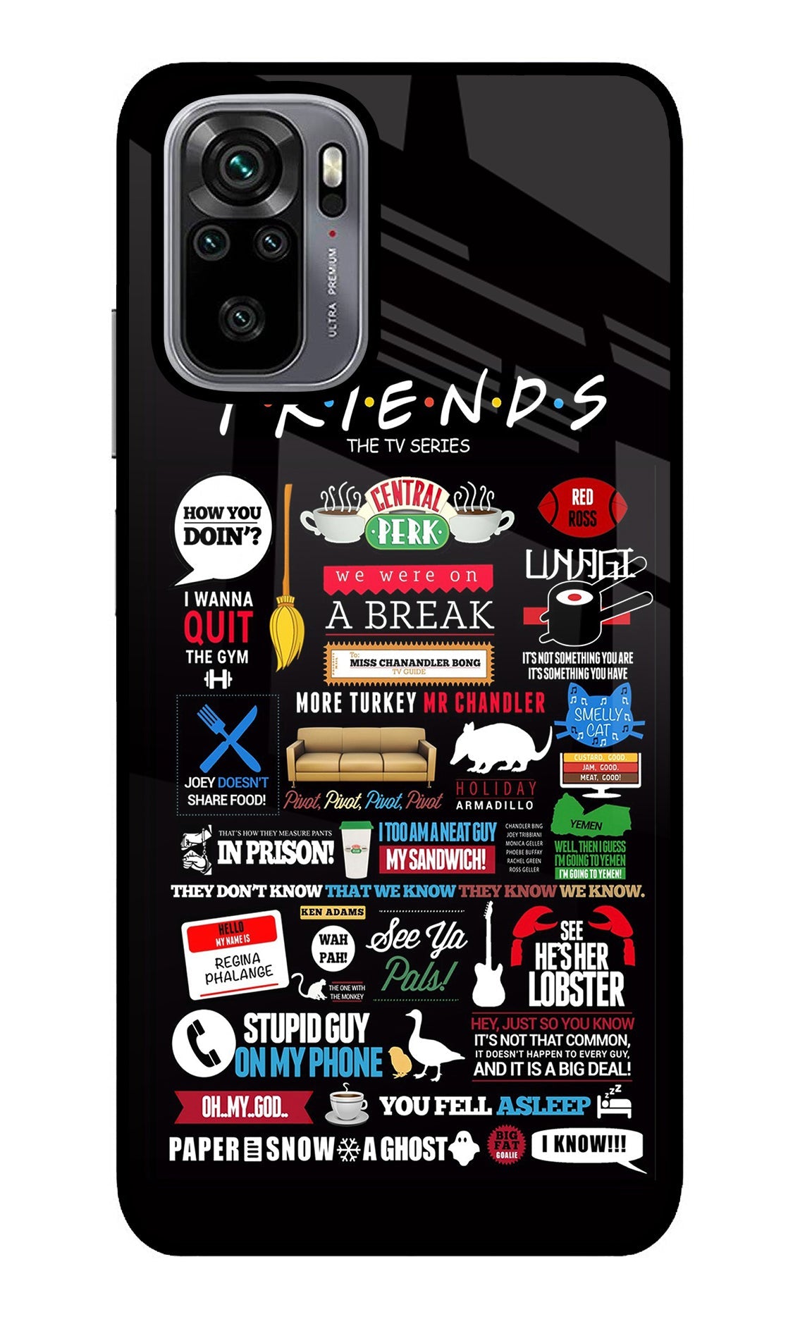 FRIENDS Redmi Note 10/10S Glass Case