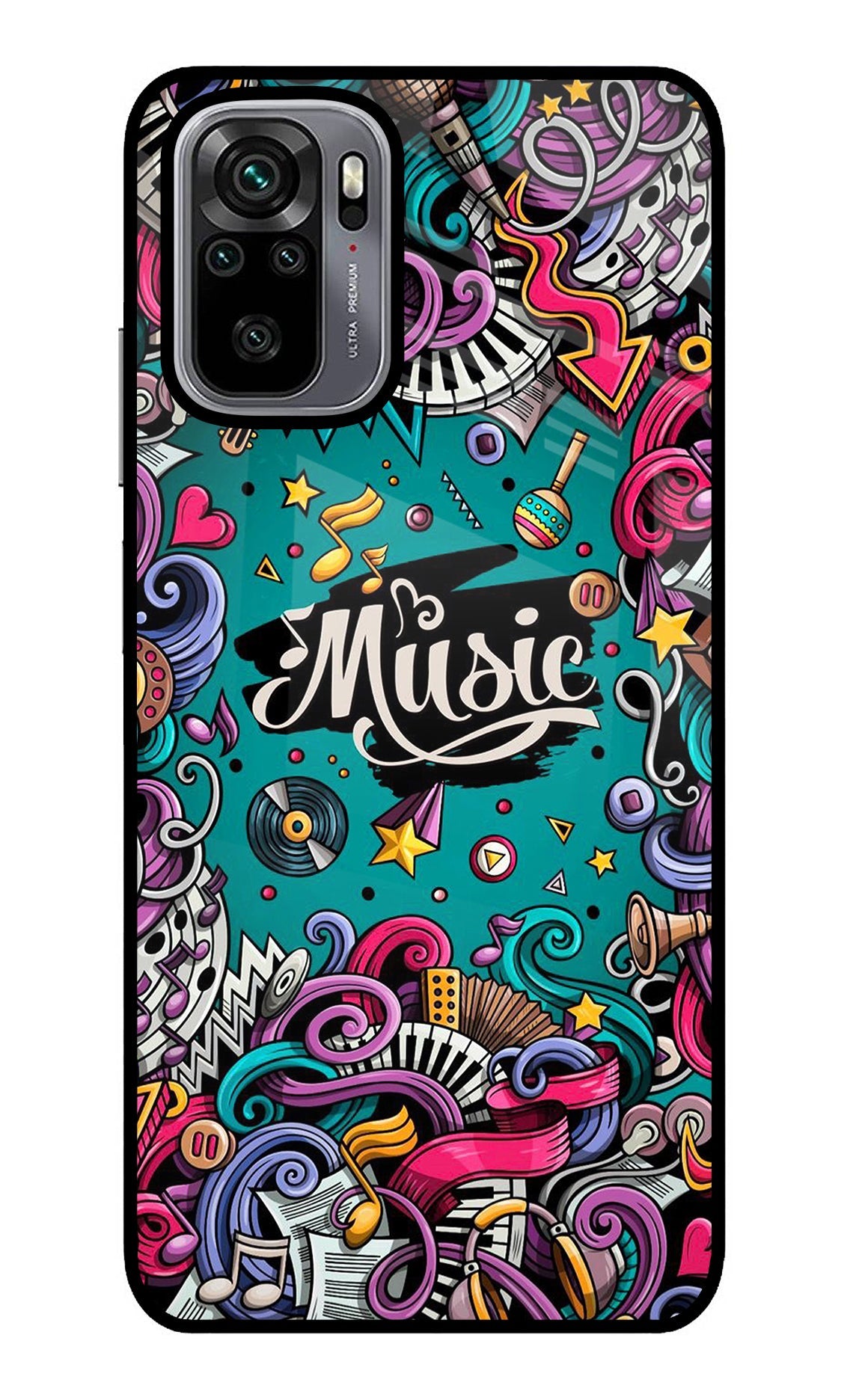 Music Graffiti Redmi Note 10/10S Glass Case