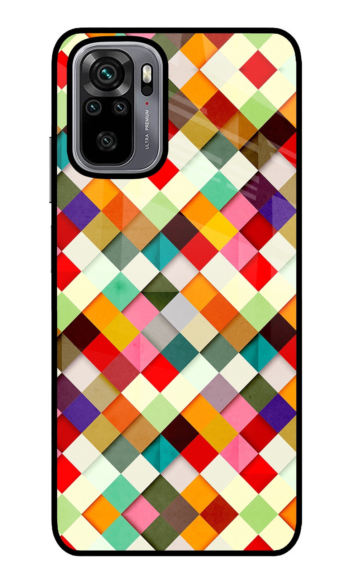 Geometric Abstract Colorful Redmi Note 10/10S Glass Case