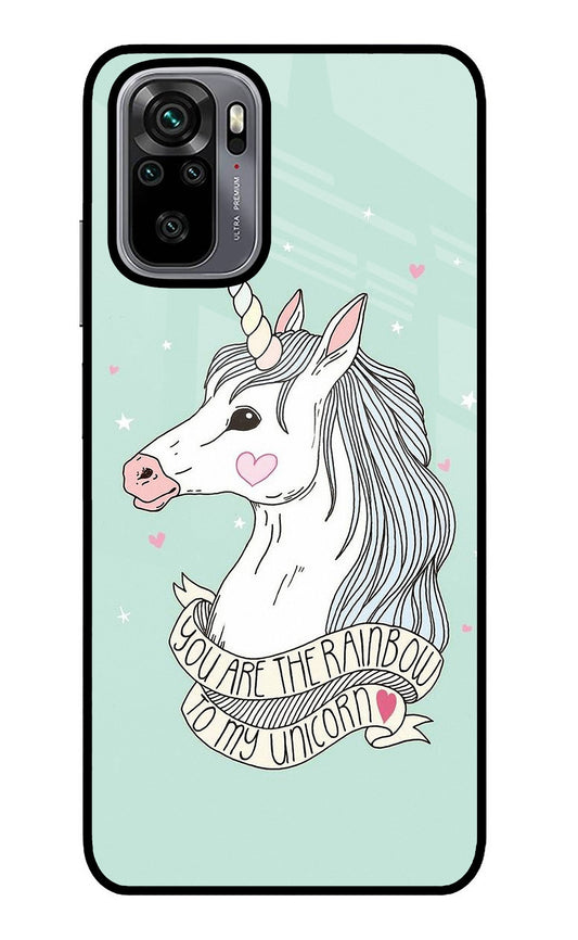 Unicorn Wallpaper Redmi Note 10/10S Glass Case