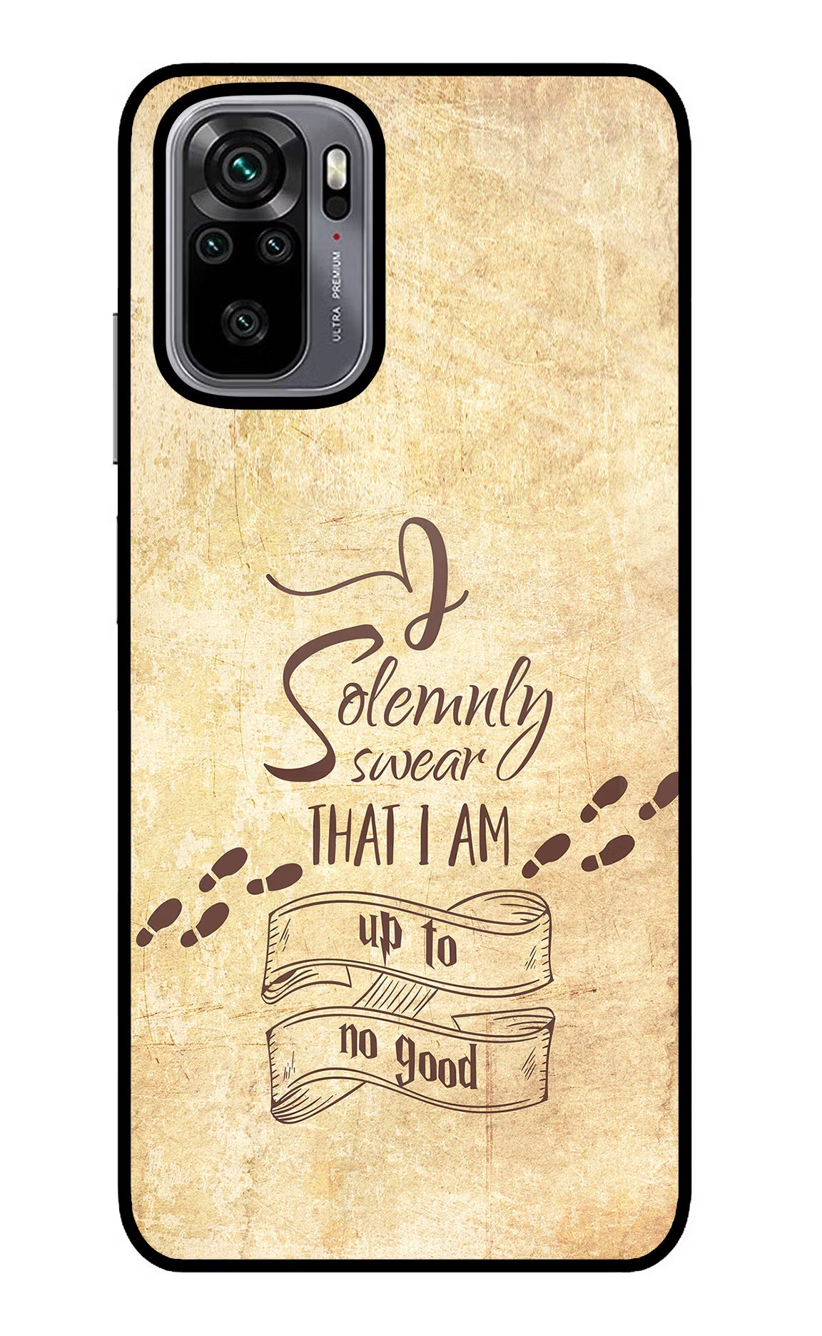 I Solemnly swear that i up to no good Redmi Note 10/10S Glass Case Back Cover by Casekaro