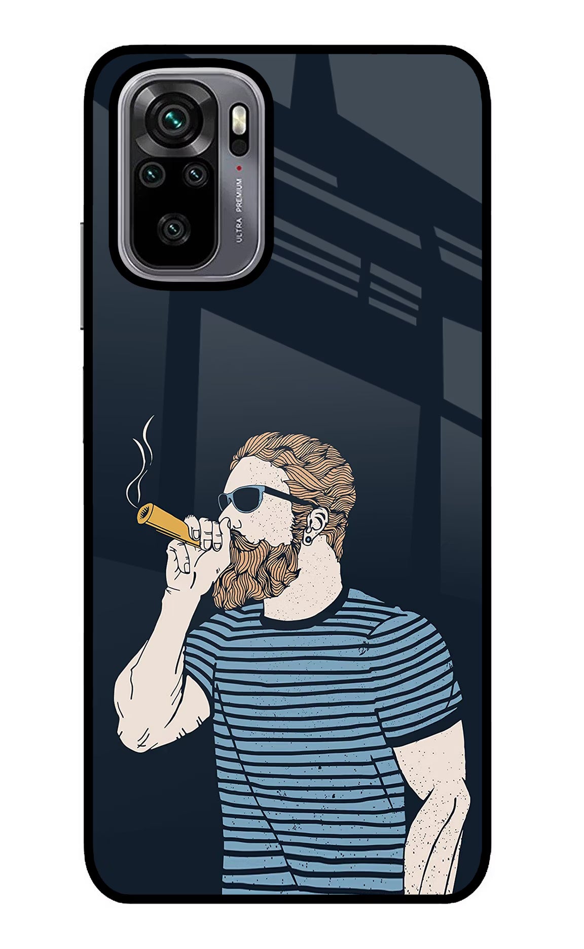 Smoking Redmi Note 10/10S Glass Case Back Cover by Casekaro