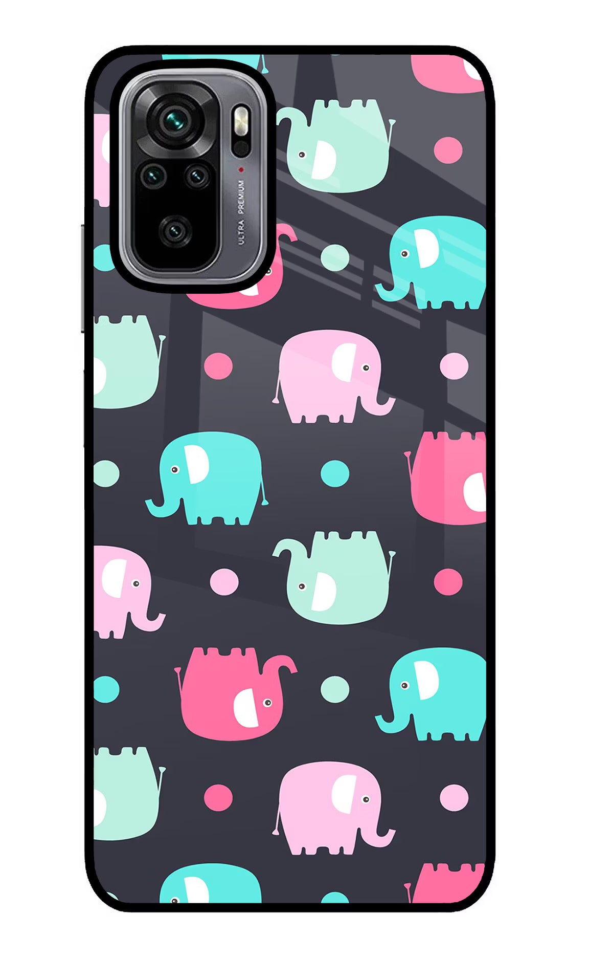 Elephants Redmi Note 10/10S Glass Case Back Cover by Casekaro
