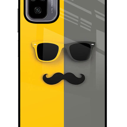 Sunglasses with Mustache Redmi Note 10/10S Glass Case