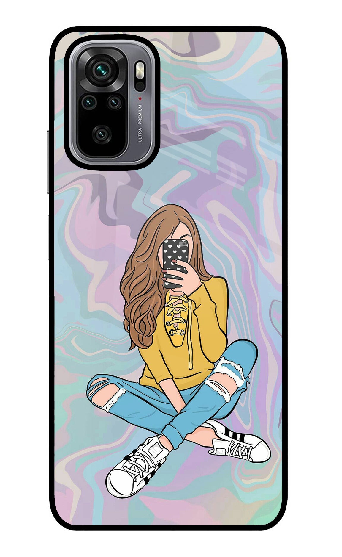 Selfie Girl Redmi Note 10/10S Glass Case