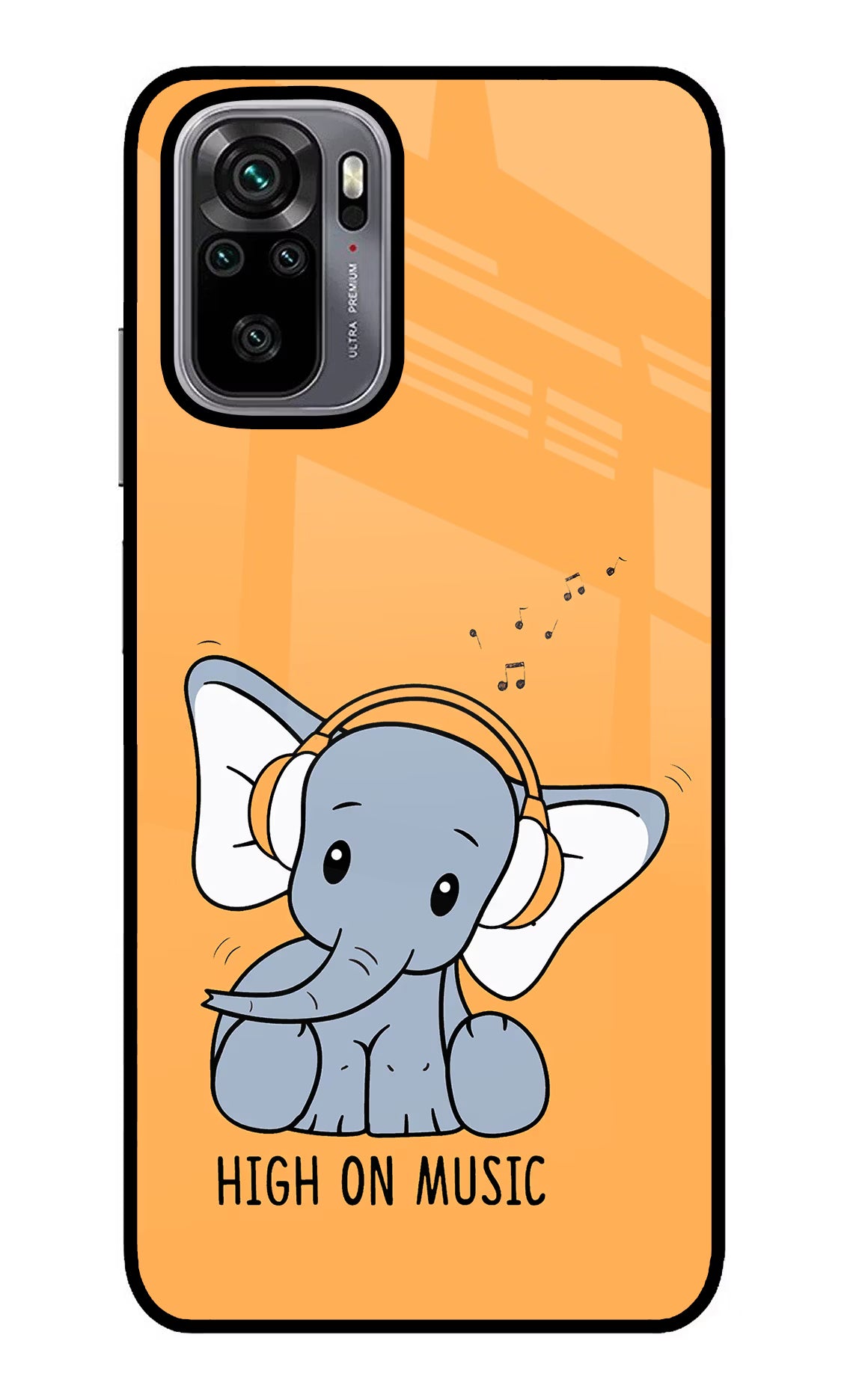 High On Music Redmi Note 10/10S Glass Case Back Cover by Casekaro