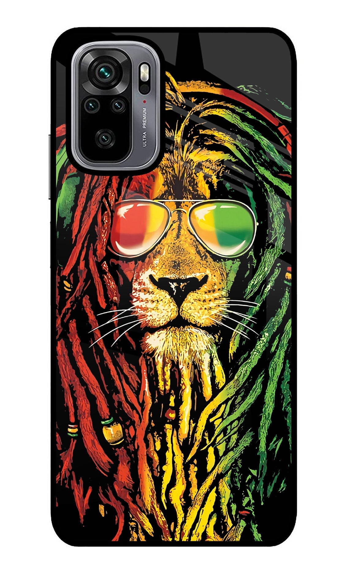 Rasta Lion Redmi Note 10/10S Glass Case