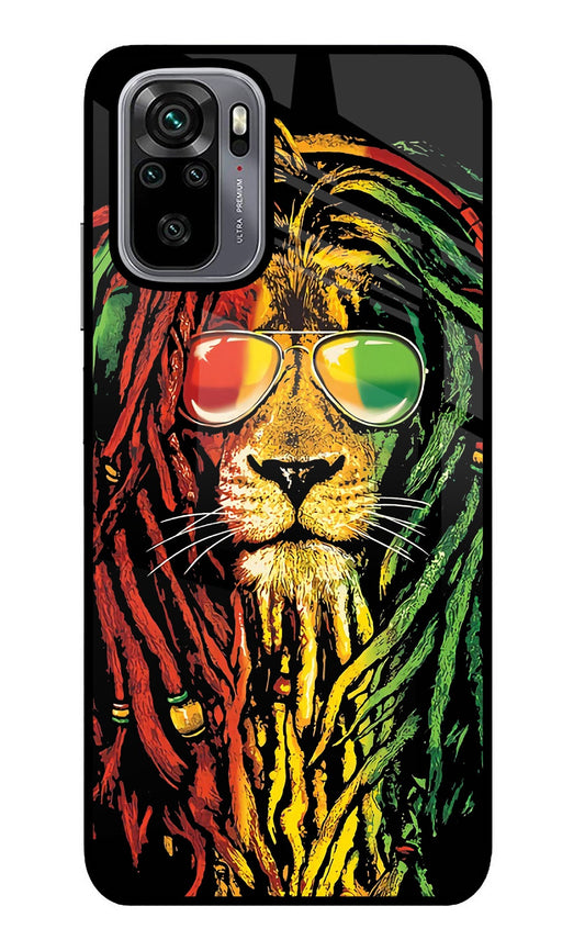 Rasta Lion Redmi Note 10/10S Glass Case