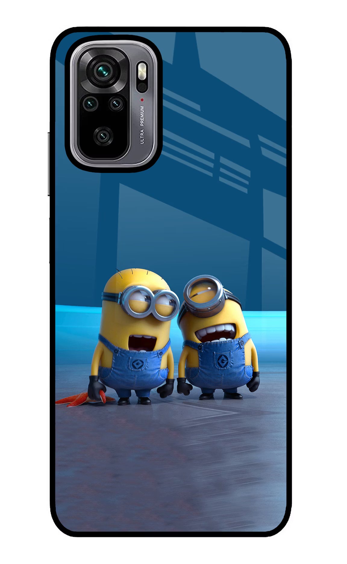 Minion Laughing Redmi Note 10/10S Glass Case Back Cover by Casekaro