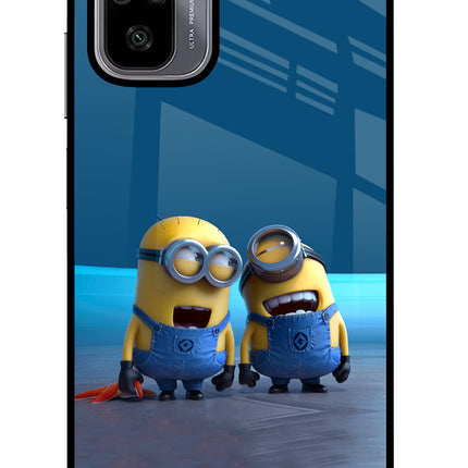 Minion Laughing Redmi Note 10/10S Glass Case Back Cover by Casekaro