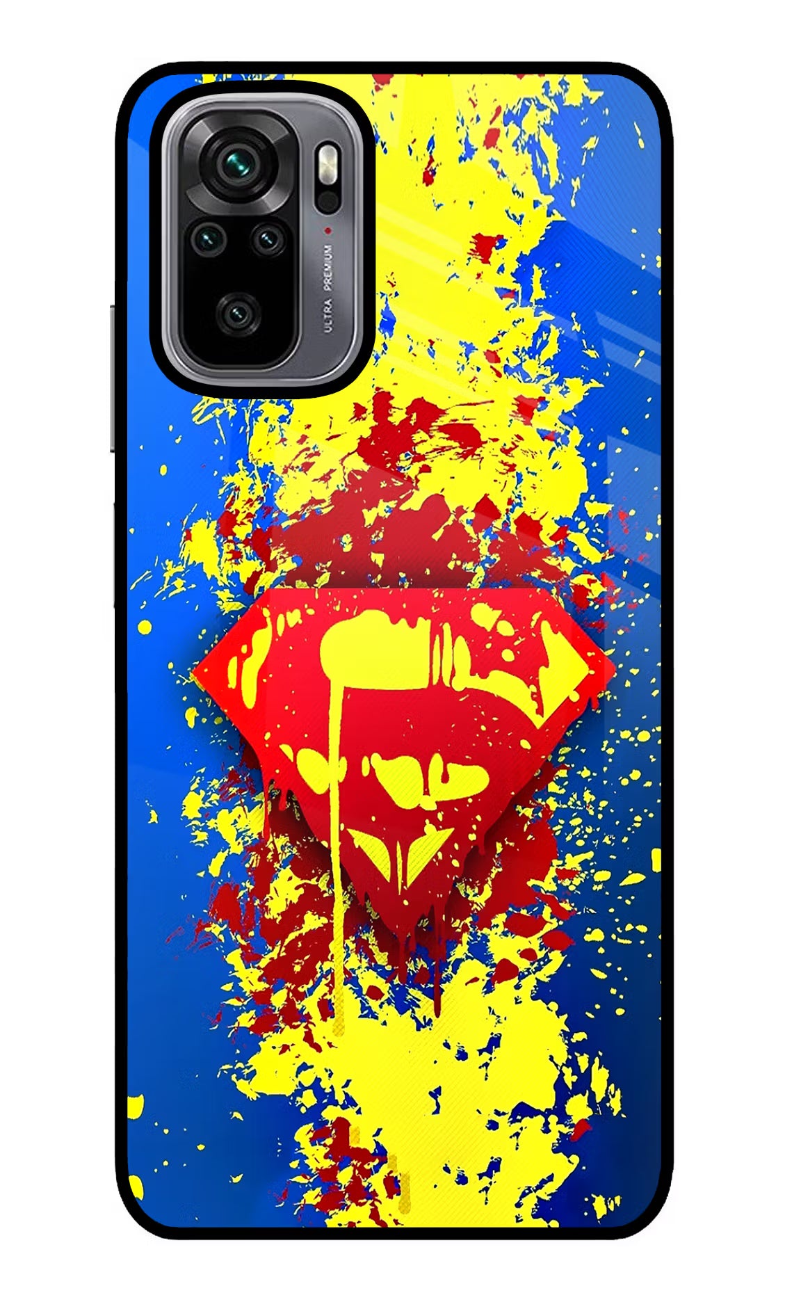 Superman logo Redmi Note 10/10S Glass Case Back Cover by Casekaro