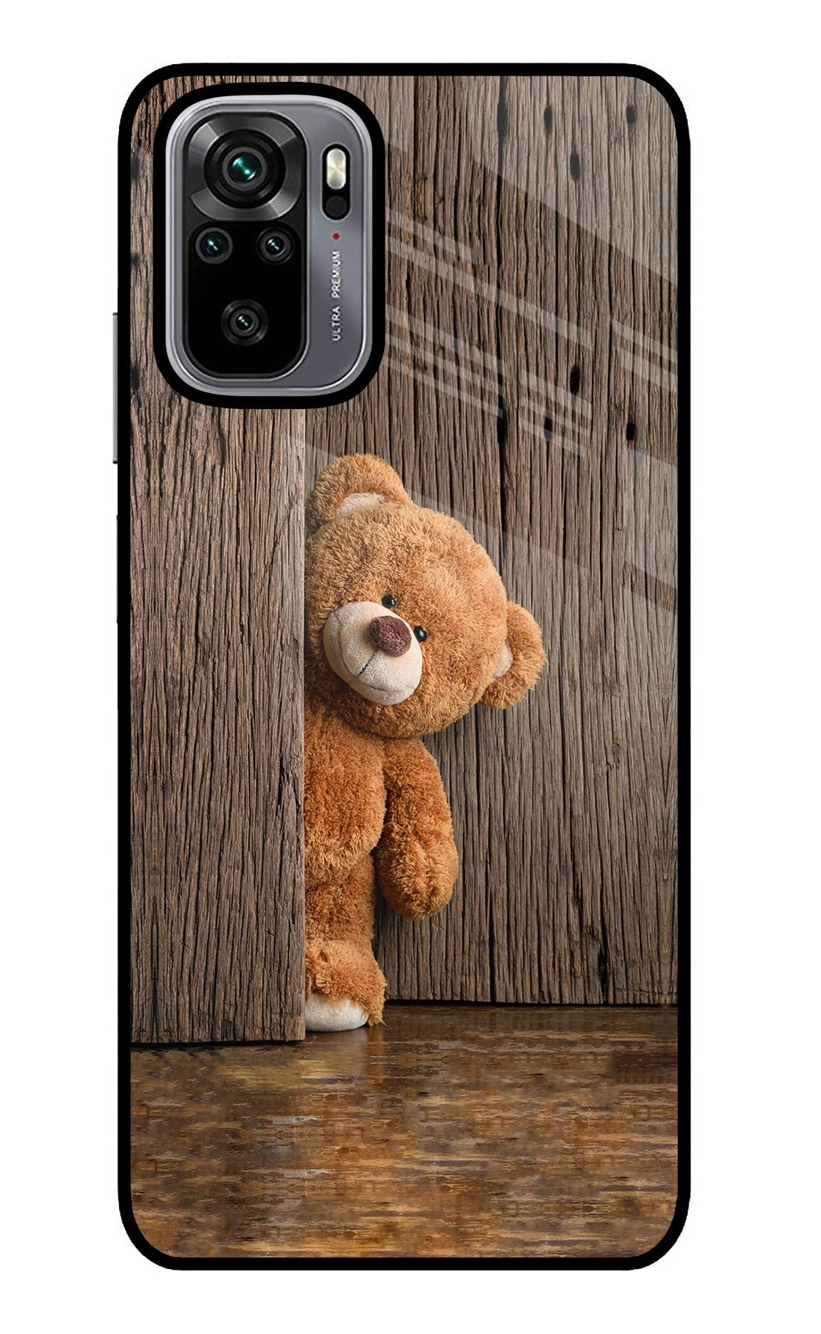 Teddy Wooden Redmi Note 10/10S Glass Case