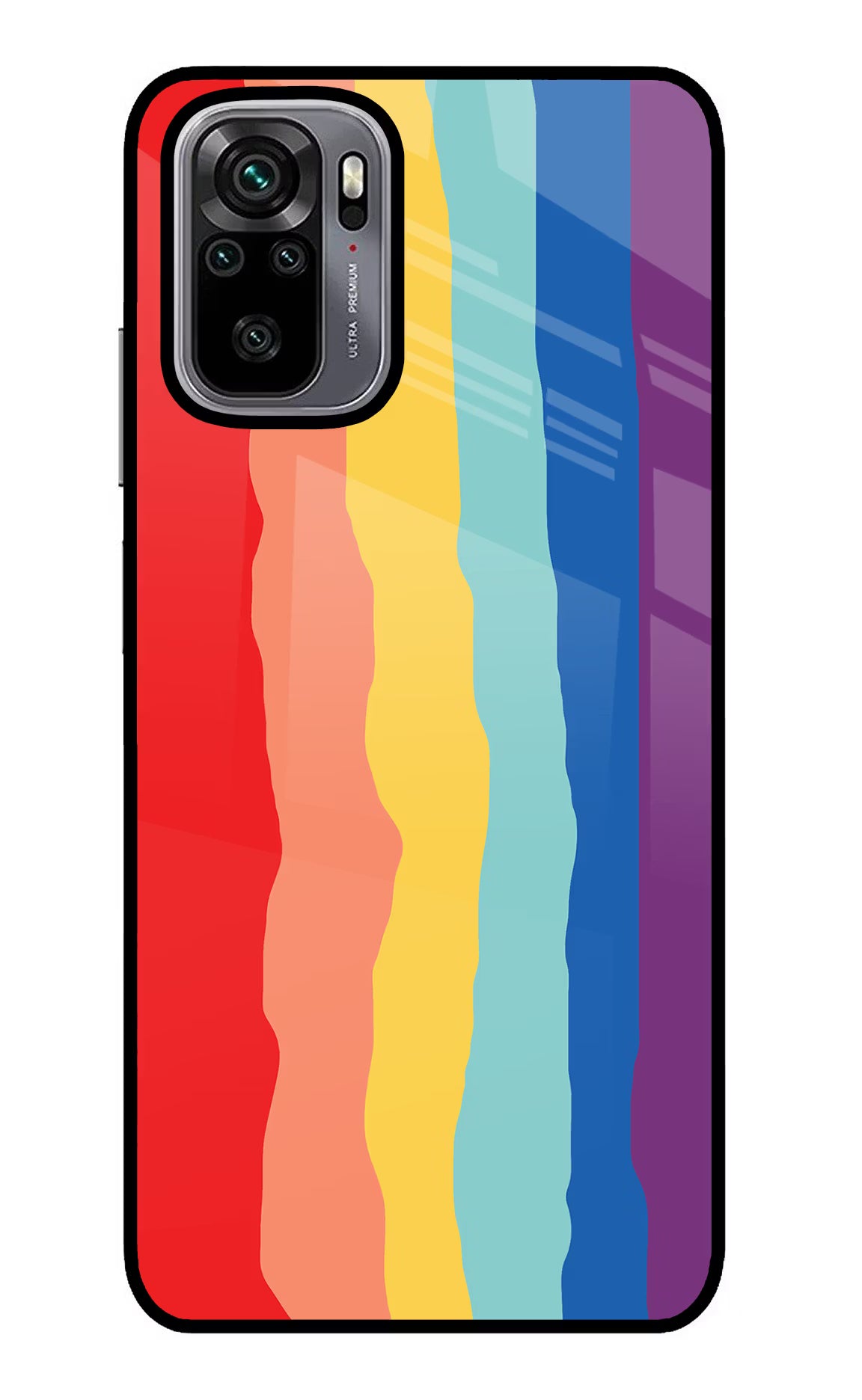 Rainbow Redmi Note 10/10S Glass Case Back Cover by Casekaro