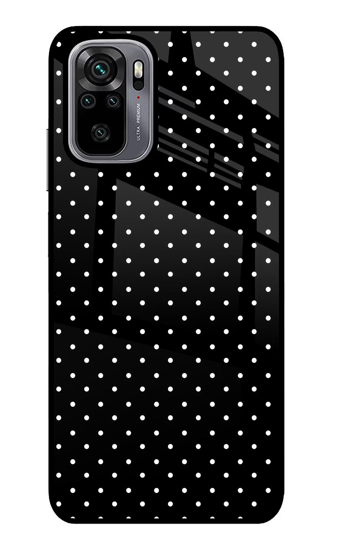 White Dots Redmi Note 10/10S Glass Case Back Cover by Casekaro