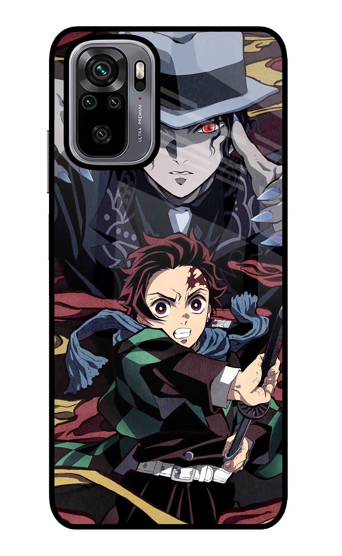 Demon Slayer Redmi Note 10/10S Glass Case Back Cover by Casekaro