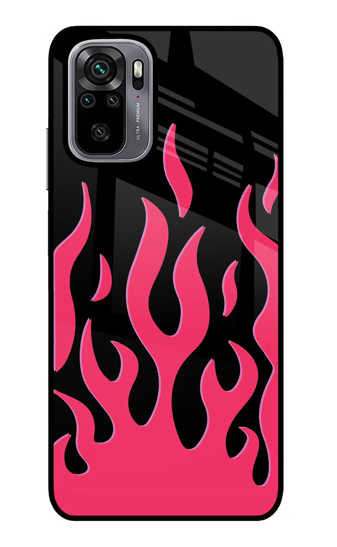Fire Flames Redmi Note 10/10S Glass Case Back Cover by Casekaro