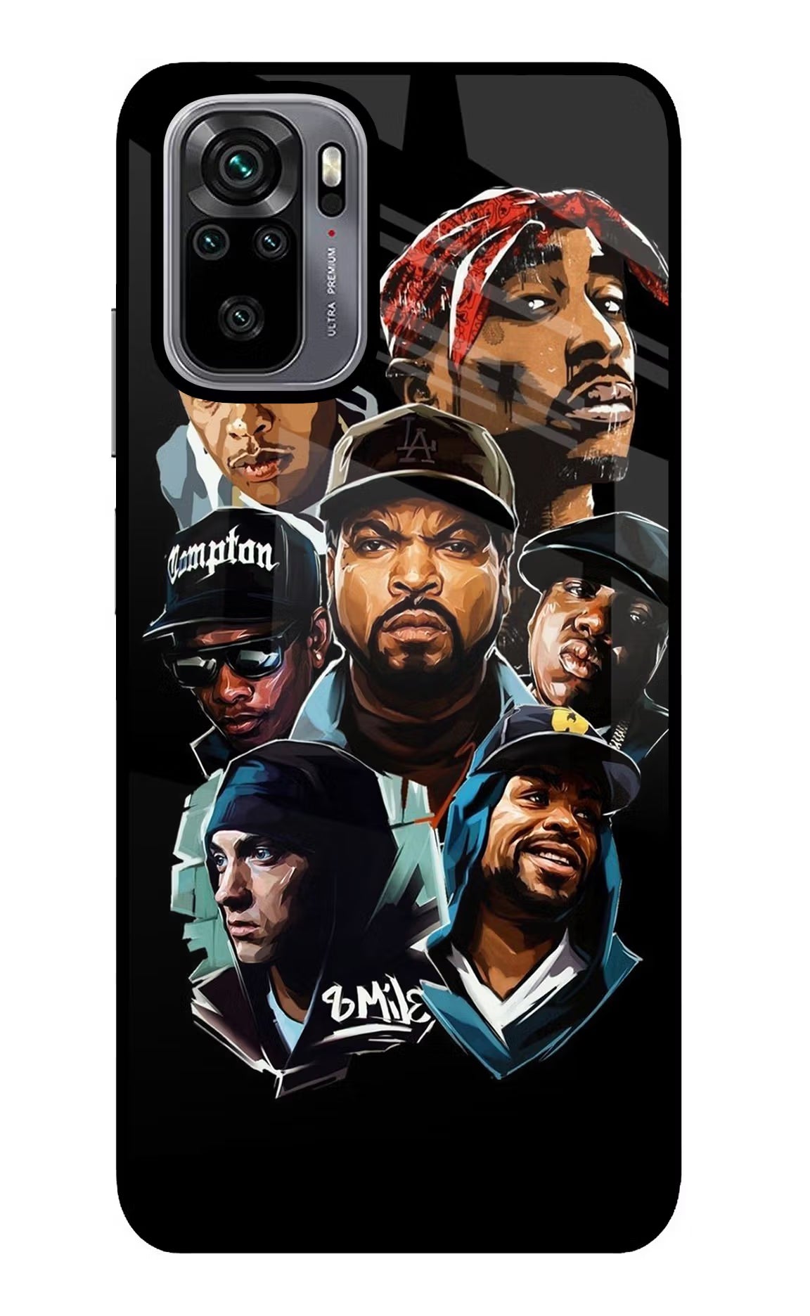 Rappers Redmi Note 10/10S Glass Case Back Cover by Casekaro