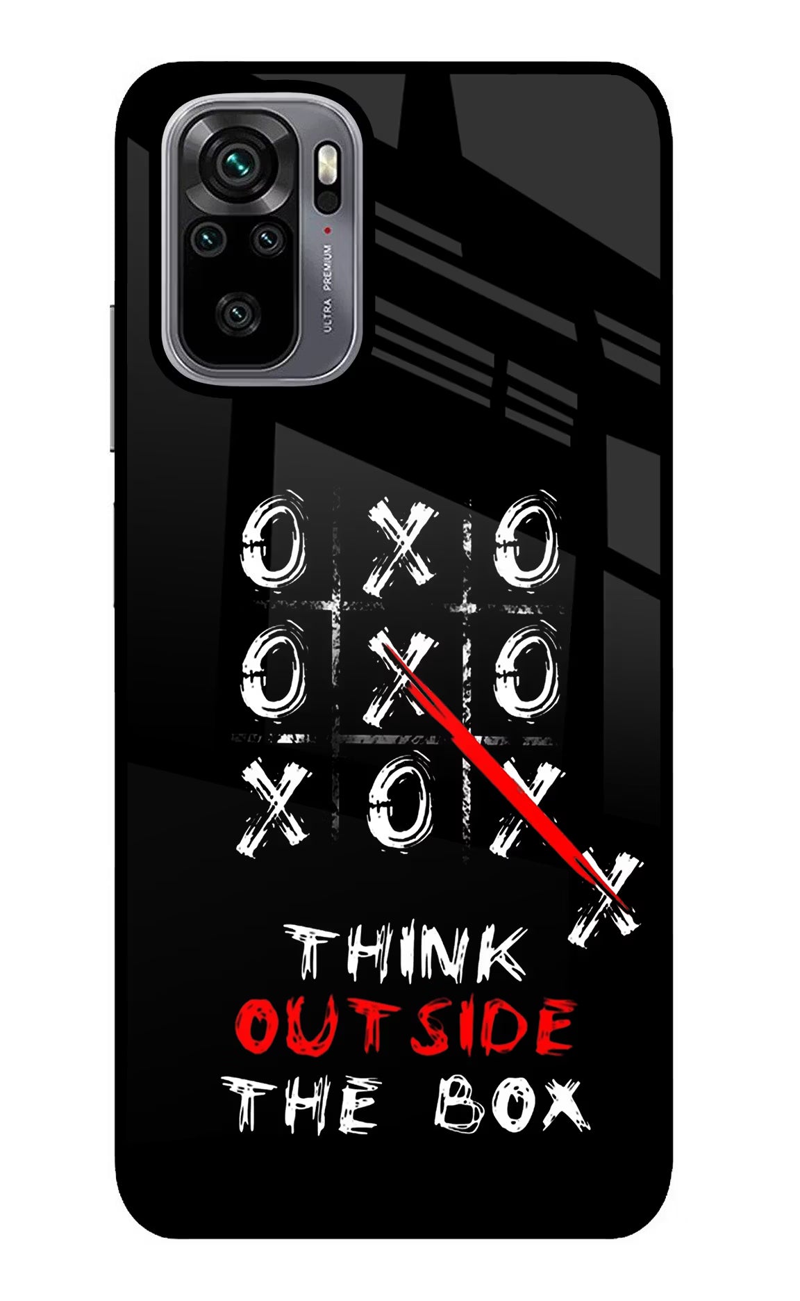 Think out of the BOX Redmi Note 10/10S Glass Case Back Cover by Casekaro