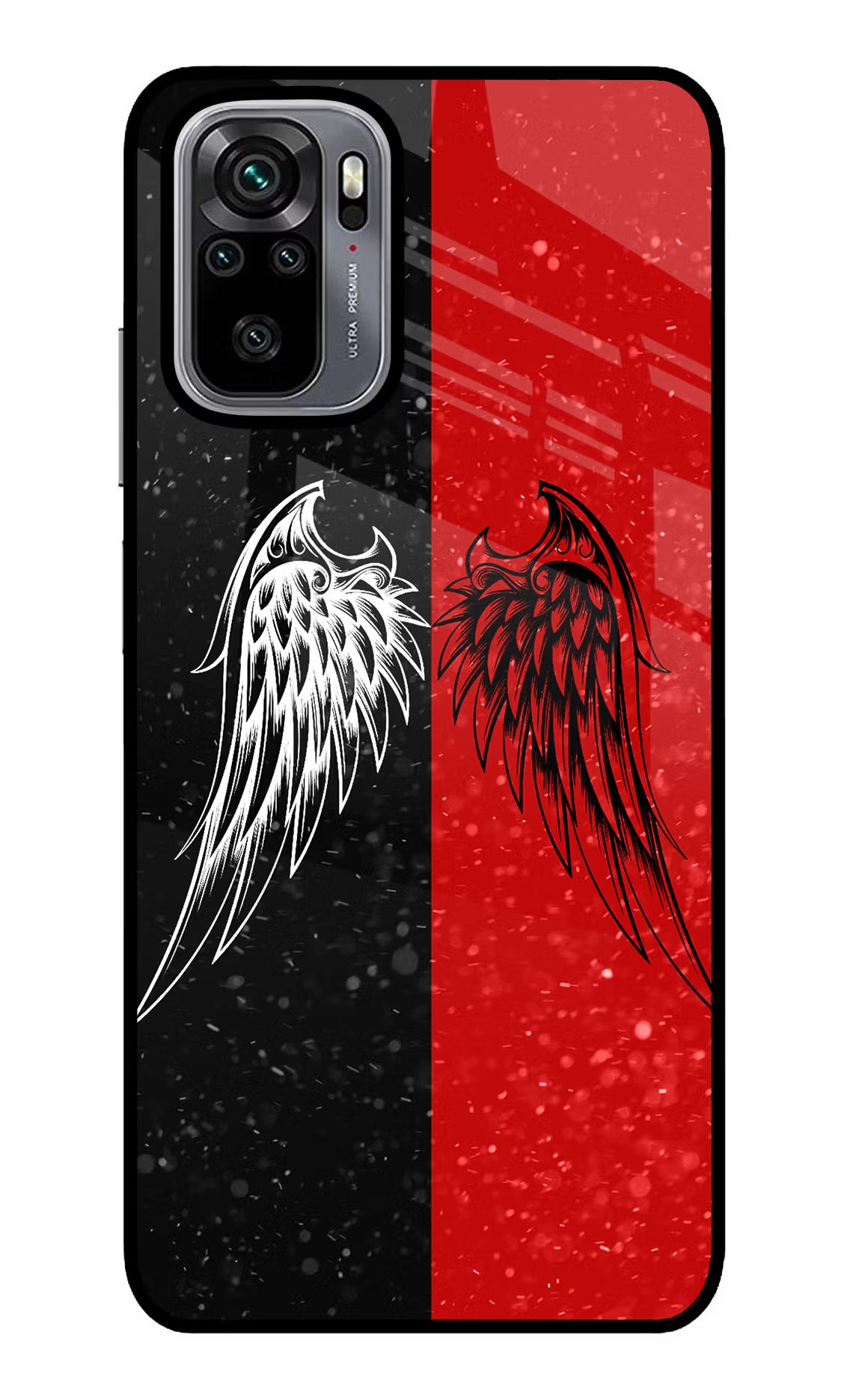 Wings Redmi Note 10/10S Glass Case Back Cover by Casekaro
