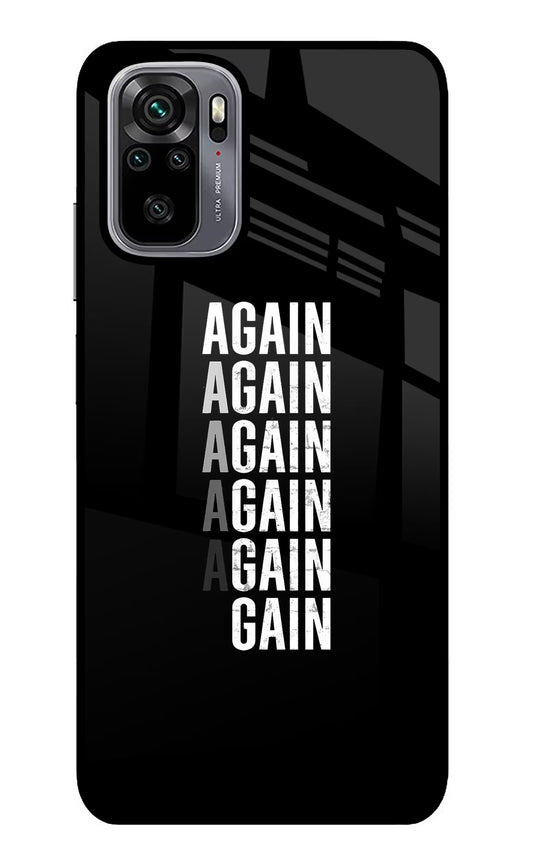 Again Again Gain Redmi Note 10/10S Glass Case