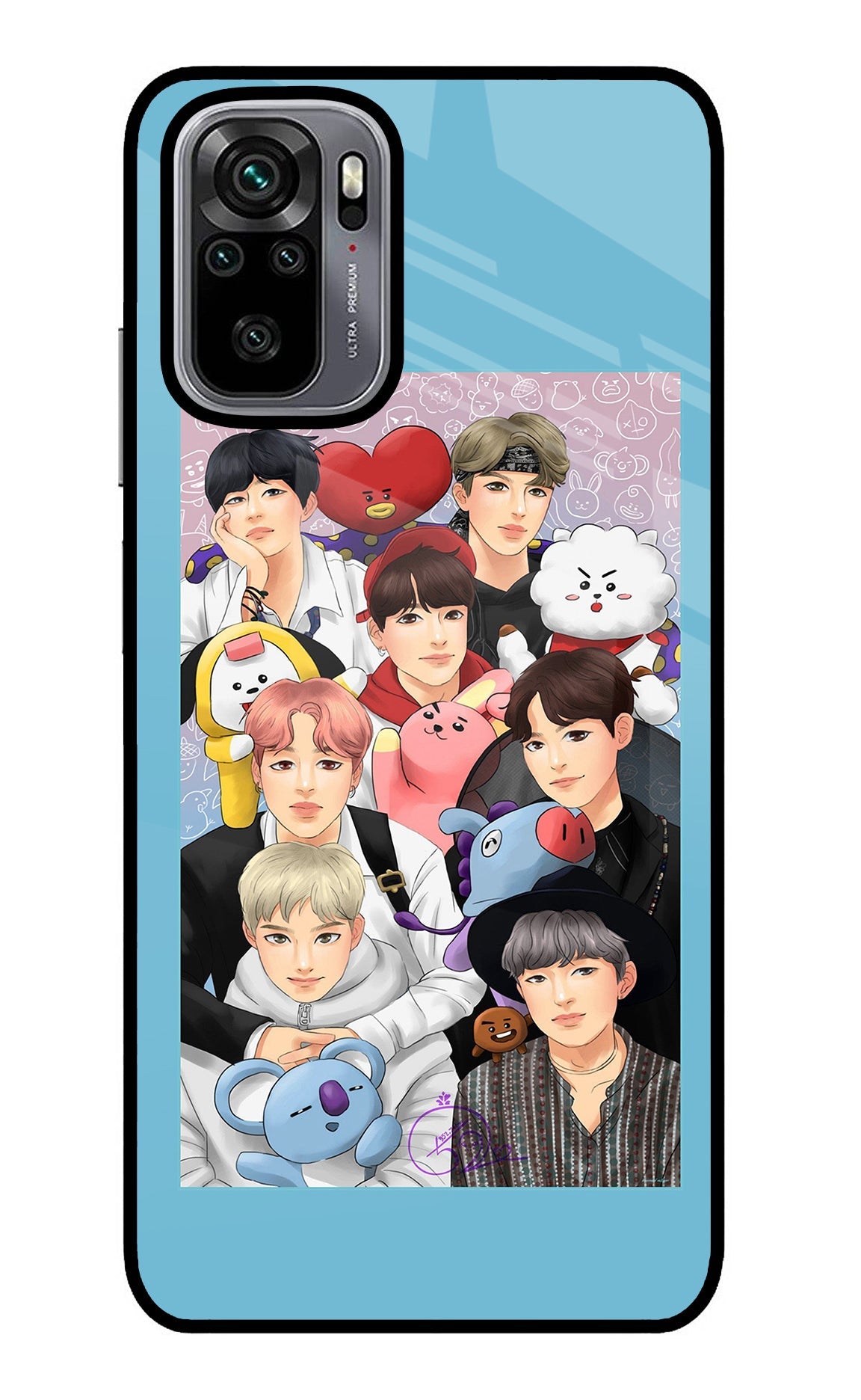 BTS with animals Redmi Note 10/10S Back Cover