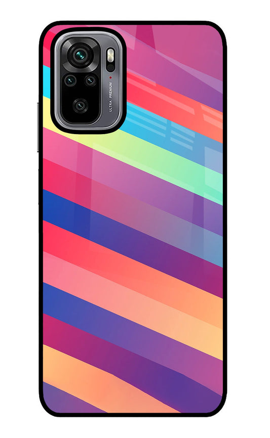 Stripes color Redmi Note 10/10S Glass Case