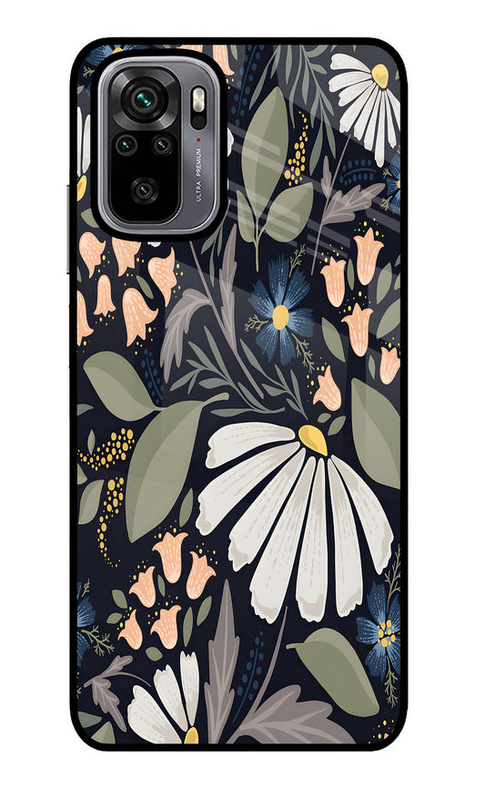 Flowers Art Redmi Note 10/10S Glass Case