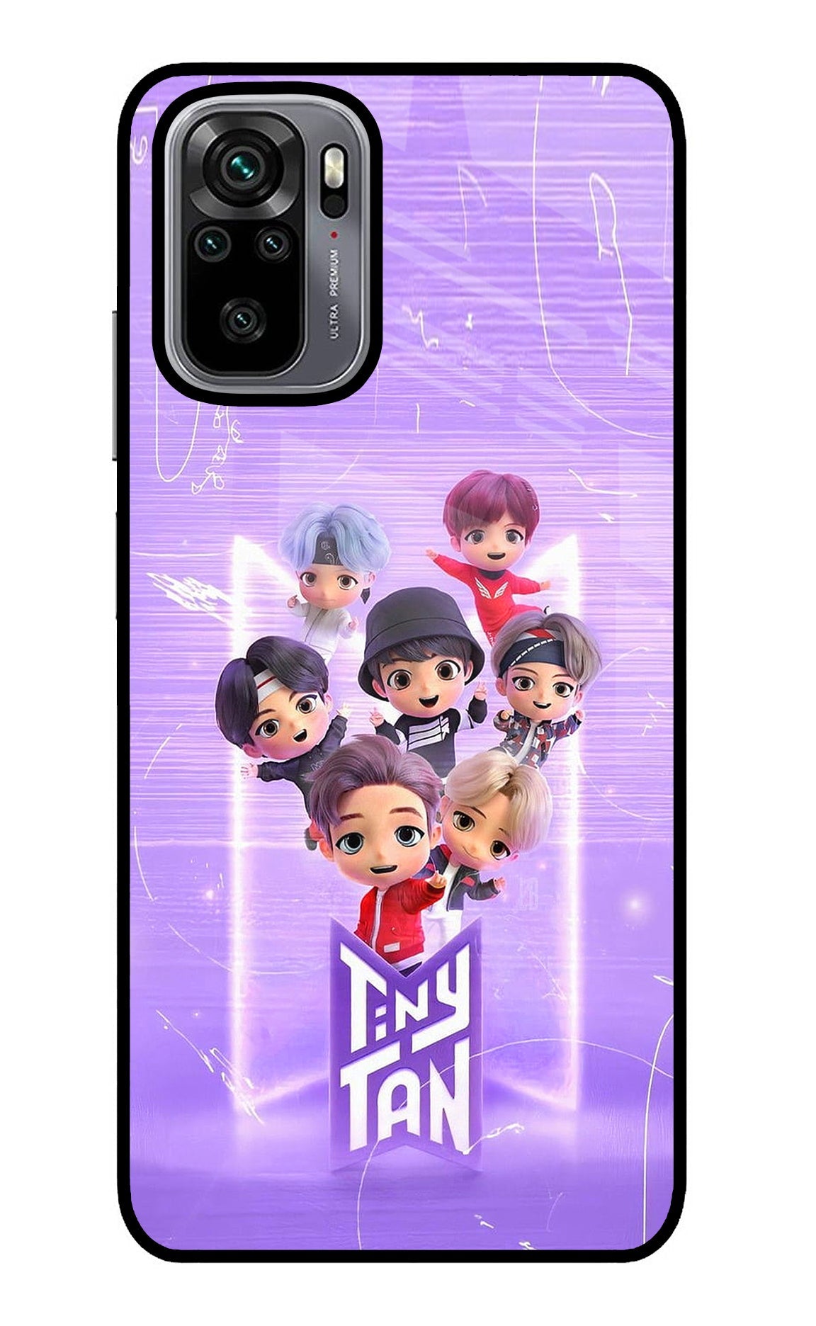 BTS Tiny Tan Redmi Note 10/10S Glass Case