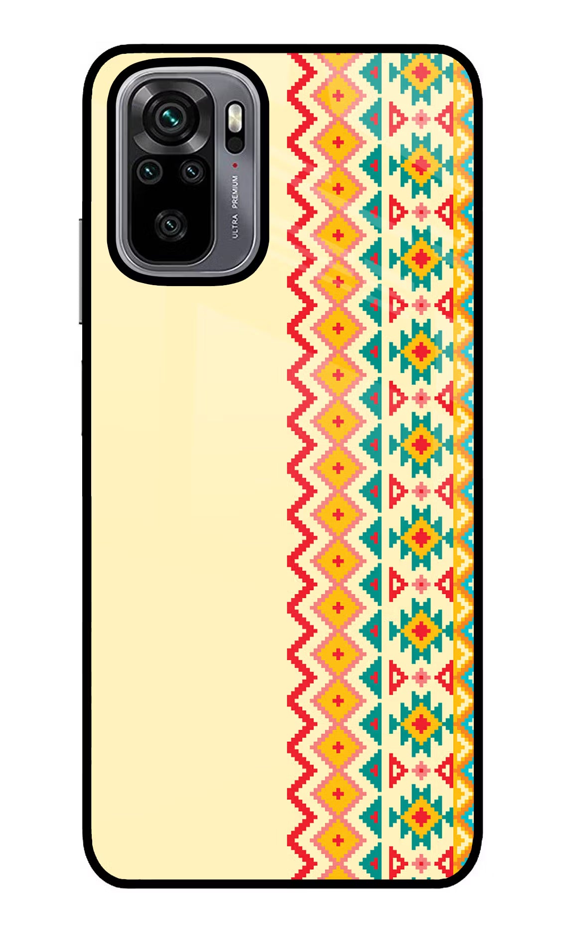 Ethnic Seamless Redmi Note 10/10S Glass Case Back Cover by Casekaro