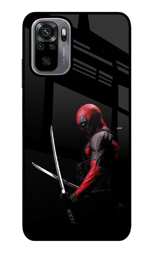 Deadpool Redmi Note 10/10S Glass Case