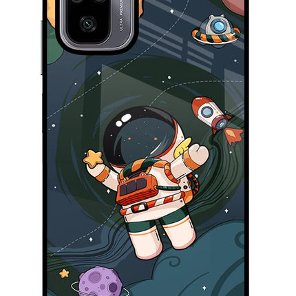 Cartoon Astronaut Redmi Note 10/10S Glass Case