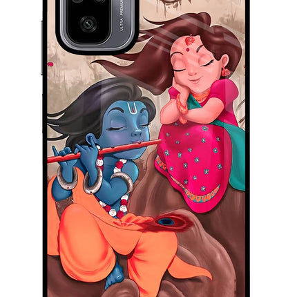 Radhe Krishna Redmi Note 10/10S Glass Case Back Cover by Casekaro