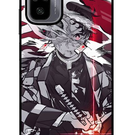Demon Slayer Redmi Note 10/10S Glass Case Back Cover by Casekaro