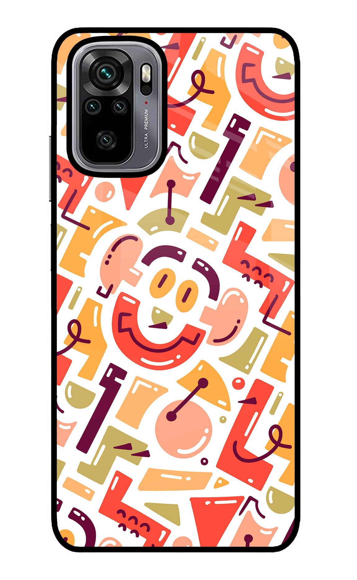 Doodle Pattern Redmi Note 10/10S Glass Case