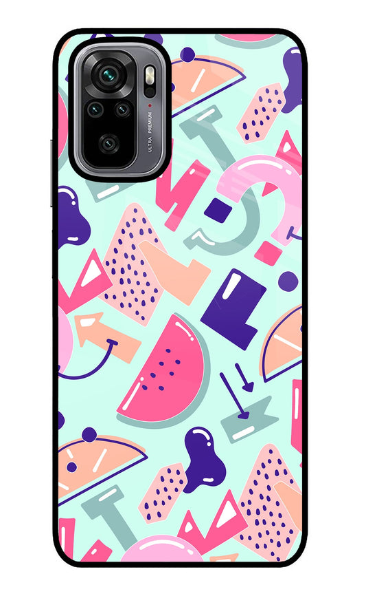 Doodle Pattern Redmi Note 10/10S Glass Case