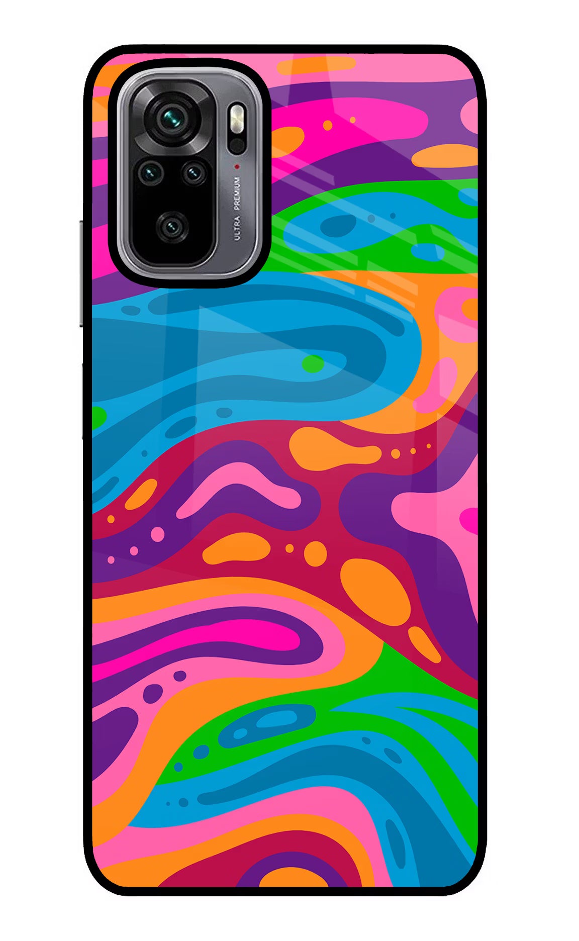 Trippy Pattern Redmi Note 10/10S Glass Case