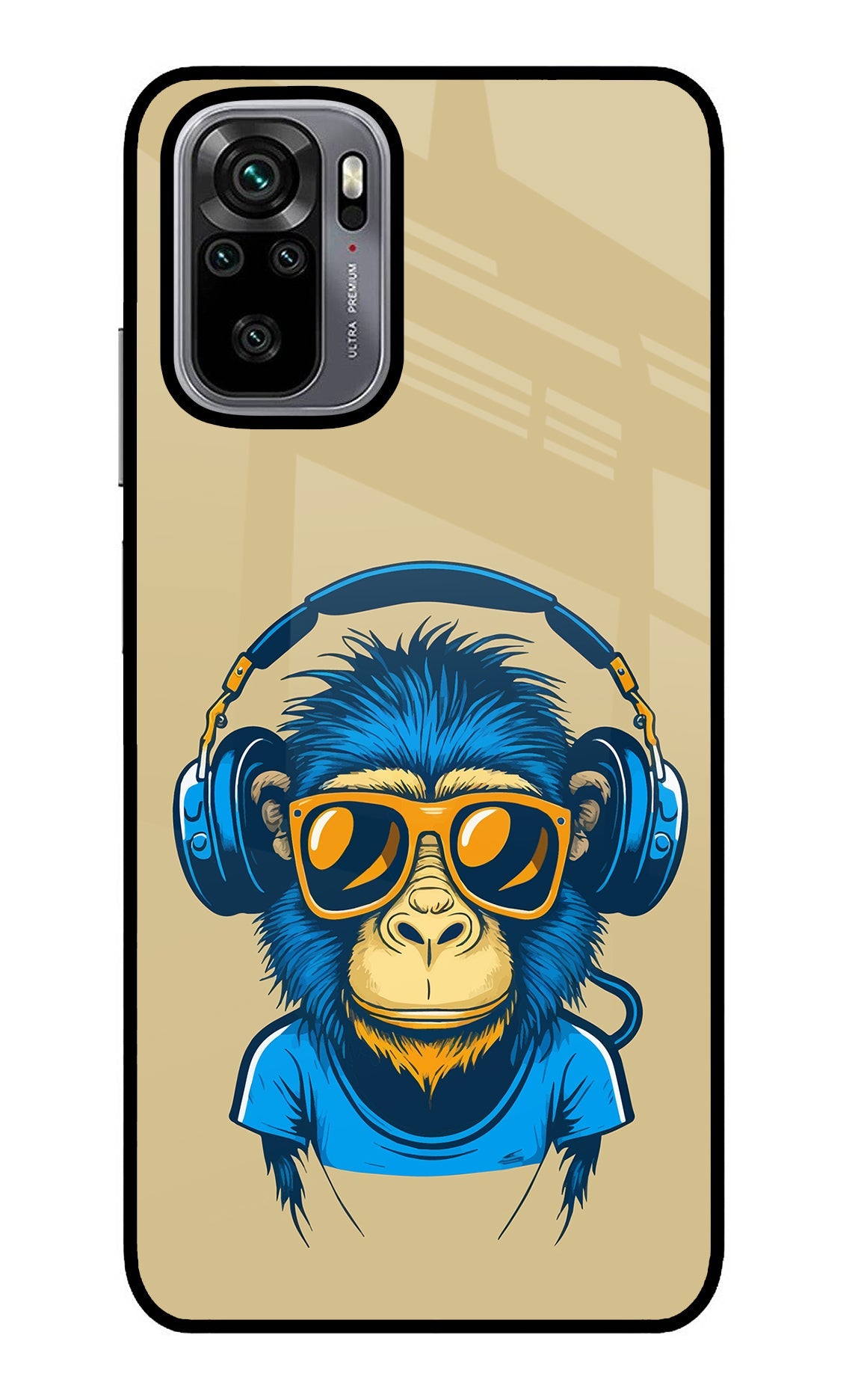 Monkey Headphone Redmi Note 10/10S Back Cover