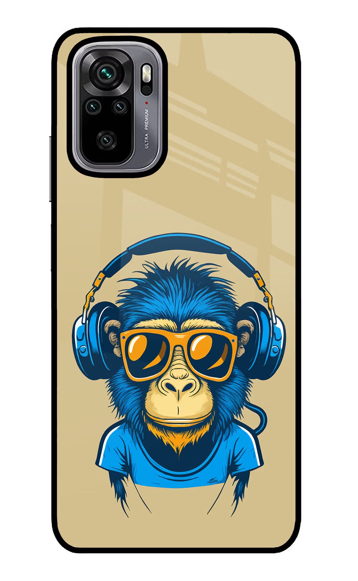 Monkey Headphone Redmi Note 10/10S Glass Case