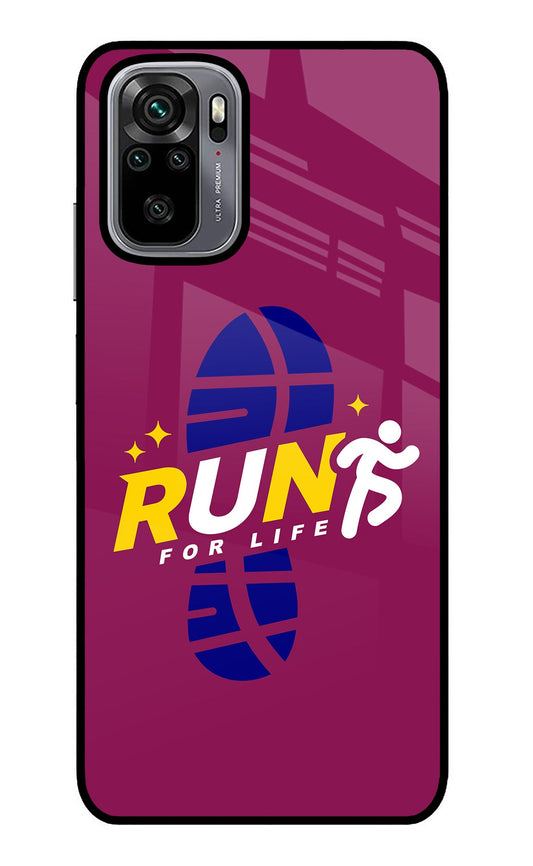 Run for Life Redmi Note 10/10S Glass Case