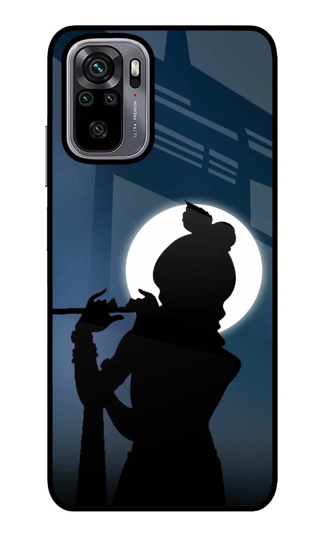 Shri Krishna Silhouette Redmi Note 10/10S Glass Case Back Cover by Casekaro