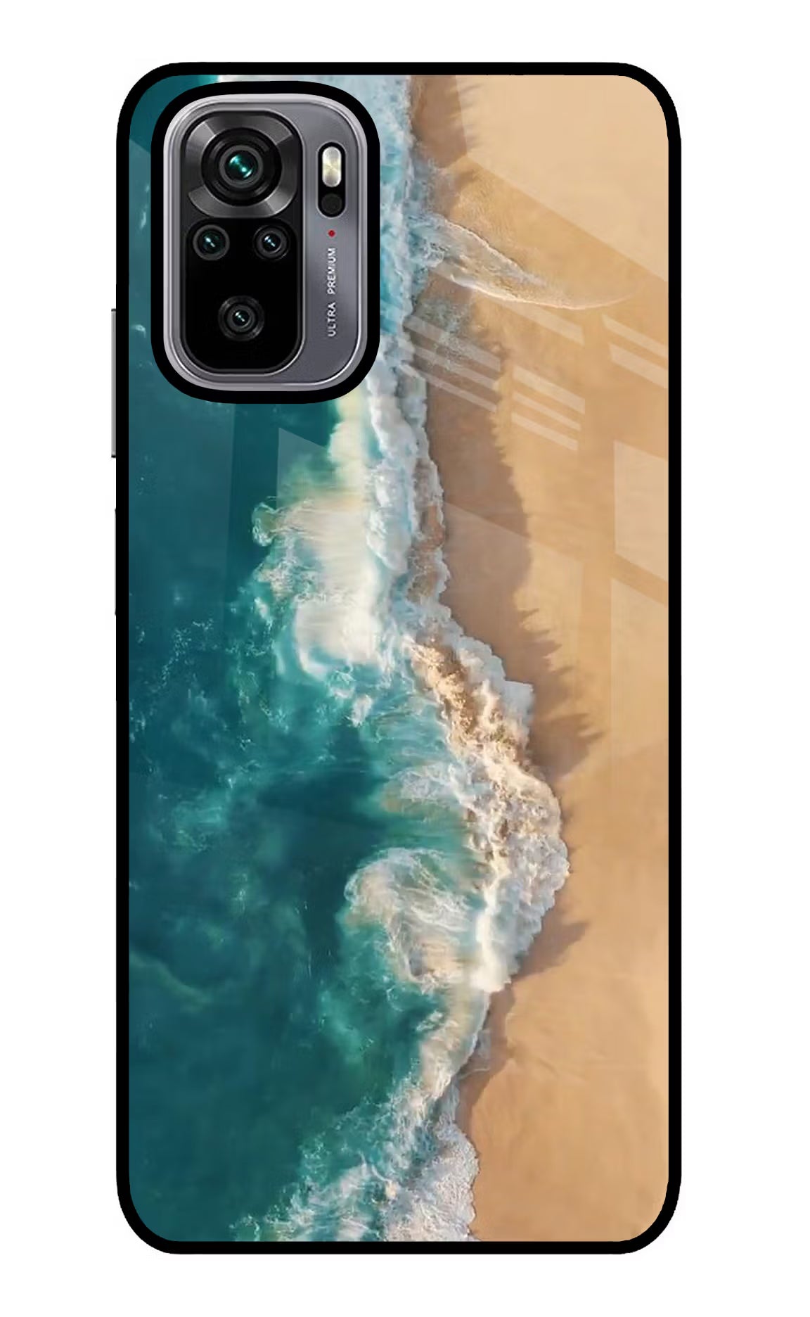 Ocean Beach Redmi Note 10/10S Glass Case Back Cover by Casekaro