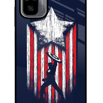 Captain America Marvel Art Redmi Note 10/10S Glass Case