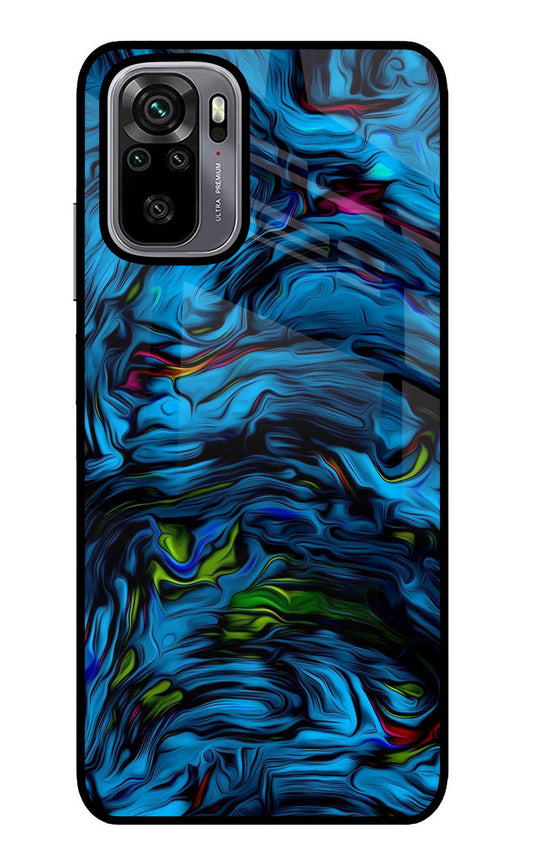 Dark Blue Abstract Redmi Note 10/10S Glass Case