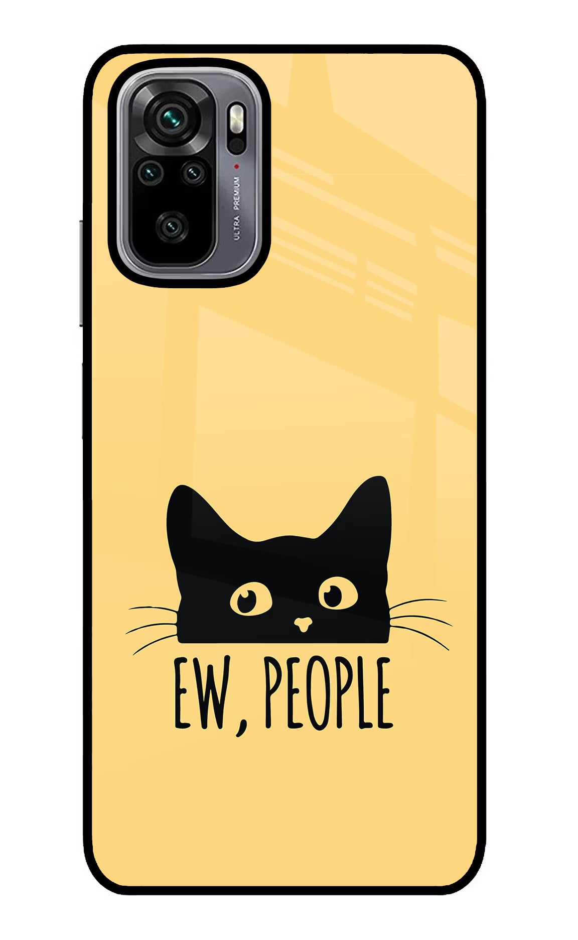 Ew People Catitude Redmi Note 10/10S Glass Case Back Cover by Casekaro