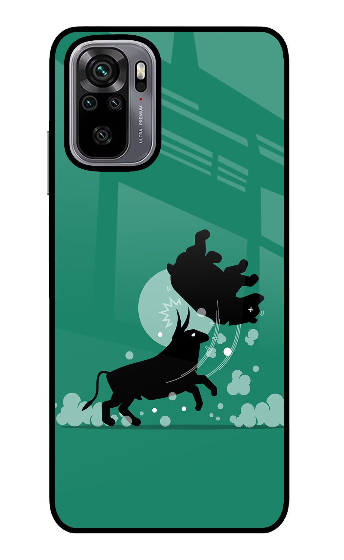 Bull Conqueror Redmi Note 10/10S Glass Case