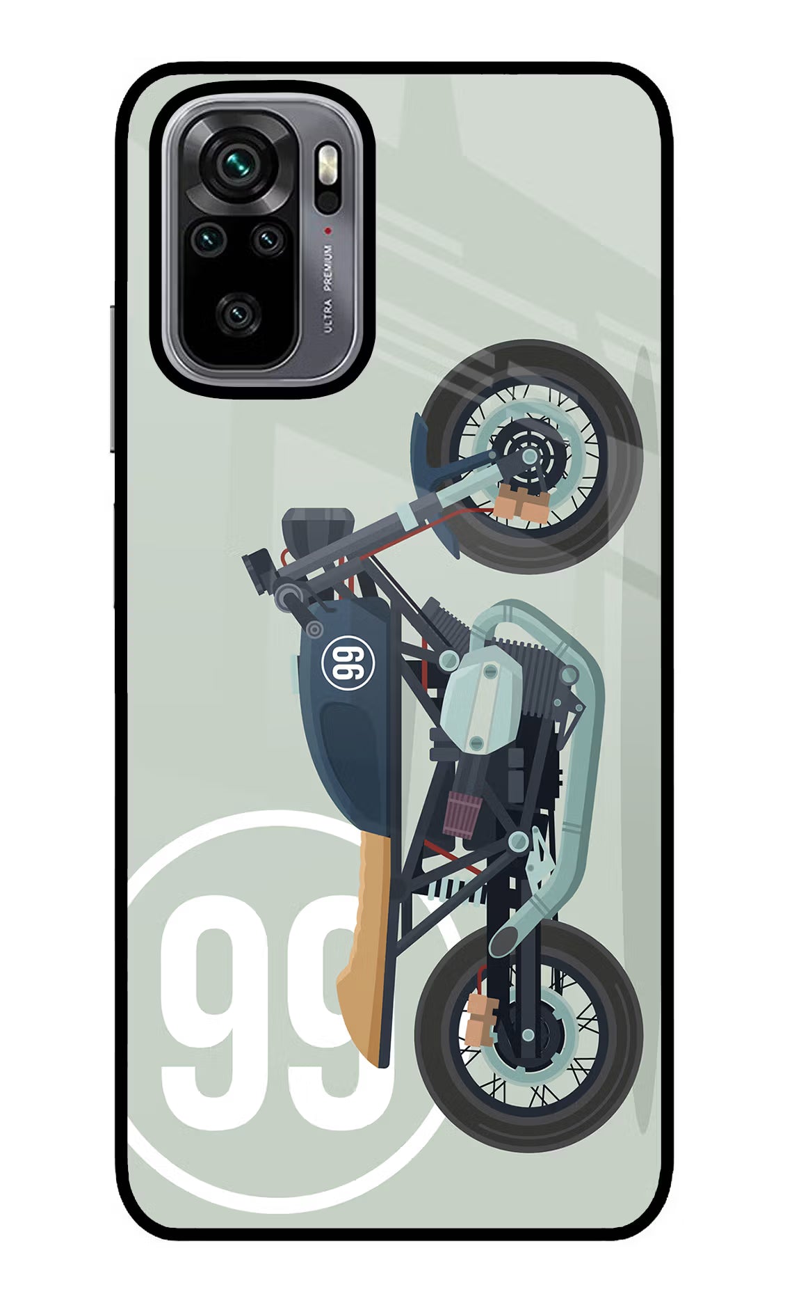 Classic Cafe Racer 99 Redmi Note 10/10S Glass Case Back Cover by Casekaro