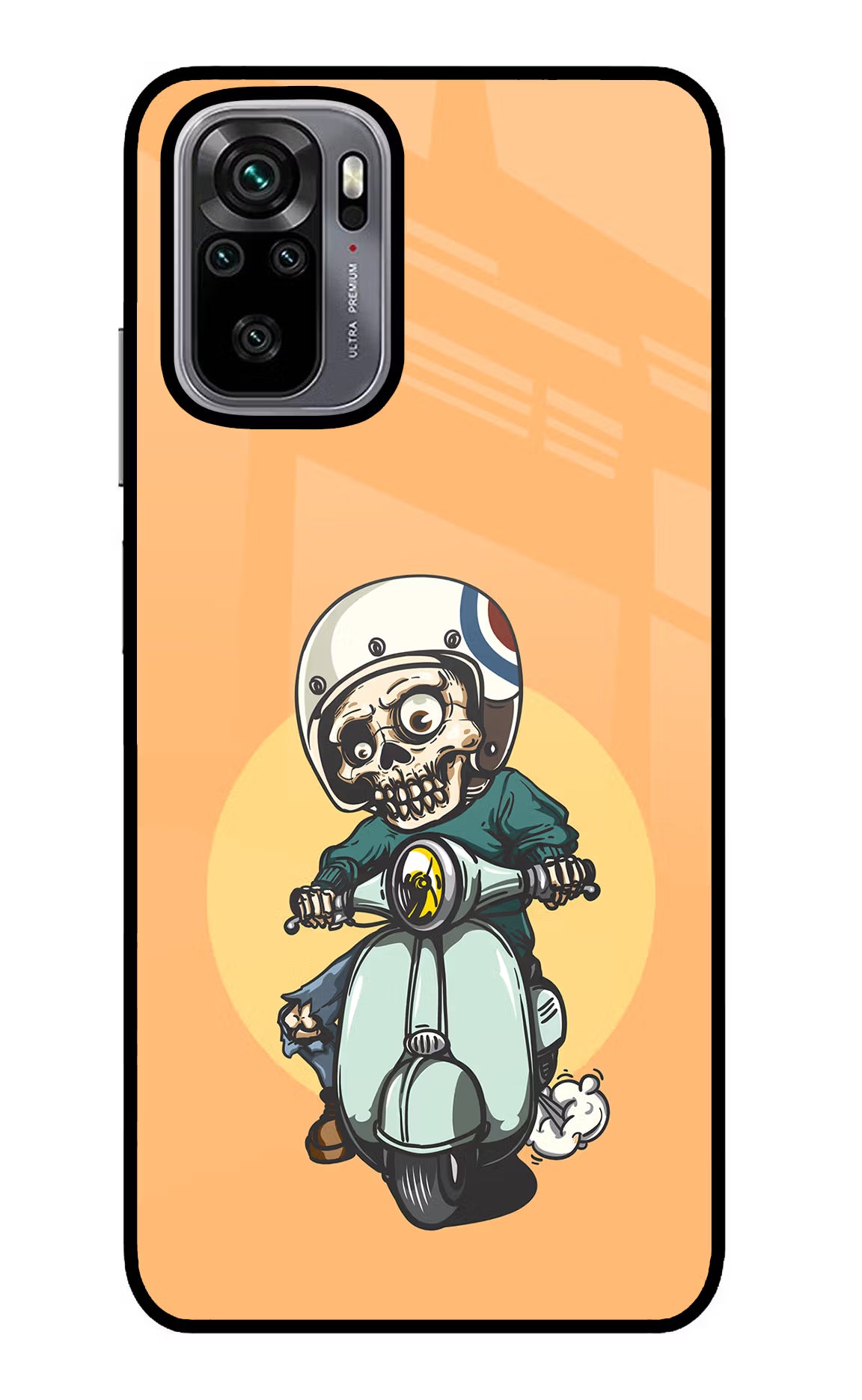 Undead Biker Redmi Note 10/10S Glass Case Back Cover by Casekaro