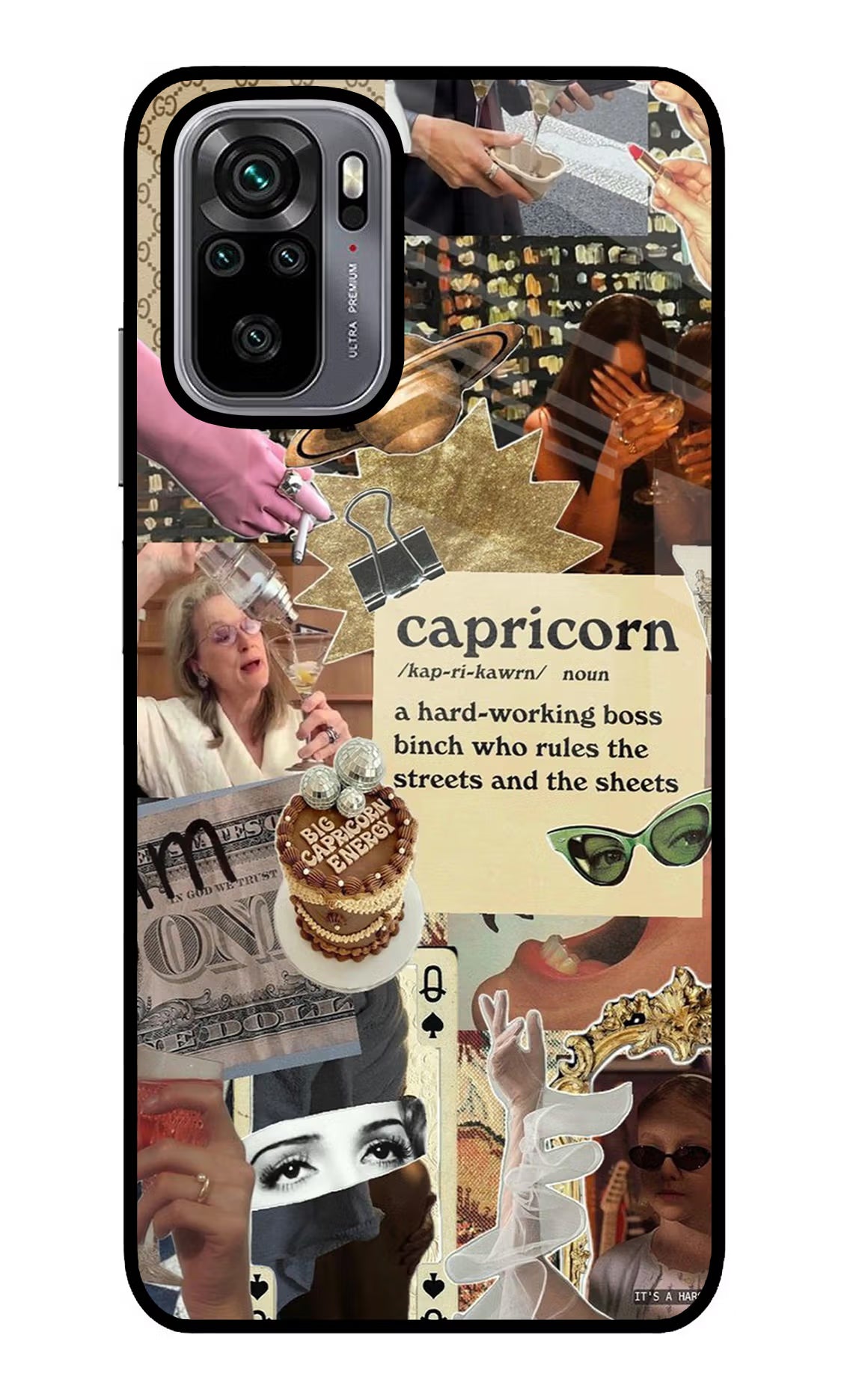 Capricorn Zodiac Redmi Note 10/10S Glass Case Back Cover by Casekaro