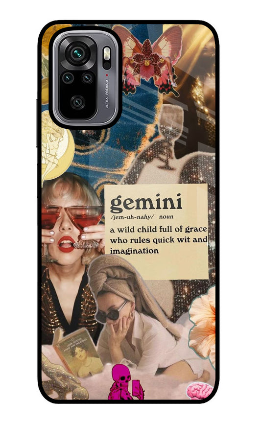 Gemini Zodiac Redmi Note 10/10S Glass Case